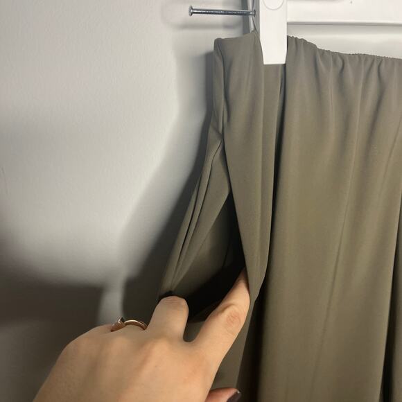 Porto Women's Pants Size 2 Medium Taupe Trumpet High Waist Lagenlook Minimalist - Picture 4 of 9